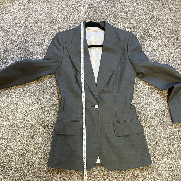 Stella McCartney Gray One Button Blazer Size 40 - Picture 7 of 11